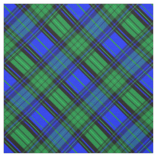 Scottish blue and green plaid, diagonal fabric