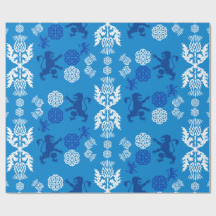 Scottish Blue And White Wrapping Paper