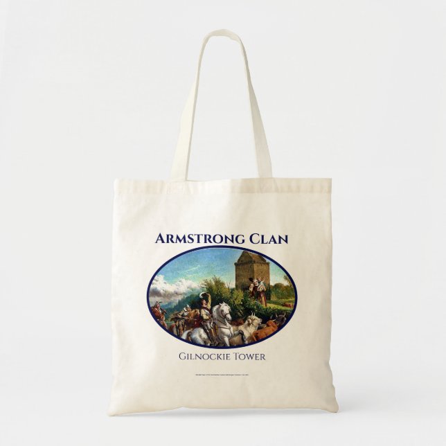 Scottish Borders Armstrong Clan Gilnockie Castle Tote Bag (Front)