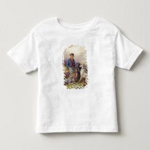 Scottish boy with wolfhounds in a Highland landsca Toddler T-shirt
