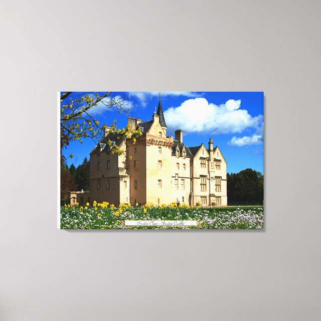 Scottish Brodie Clan's Morayshire Castle Canvas Print (Front)
