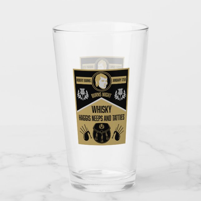 Scottish Burns Night Glass (Front)