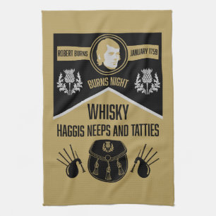 Scottish Burns Night Kitchen Towel