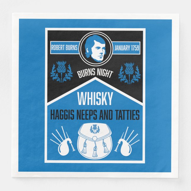 Scottish Burns Night Napkin (Front)