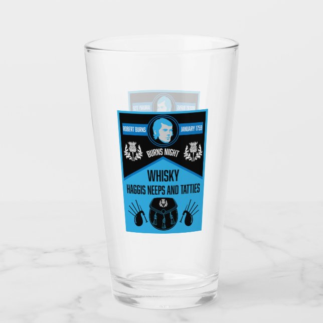 Scottish Burns Night Super Glass (Front)