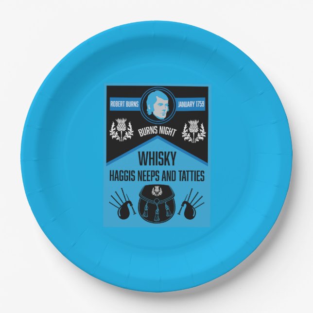 Scottish Burns Night Super Paper Plate (Front)