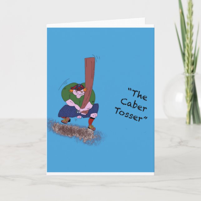 Scottish Caber Tosser, Funny card. Card (Front)