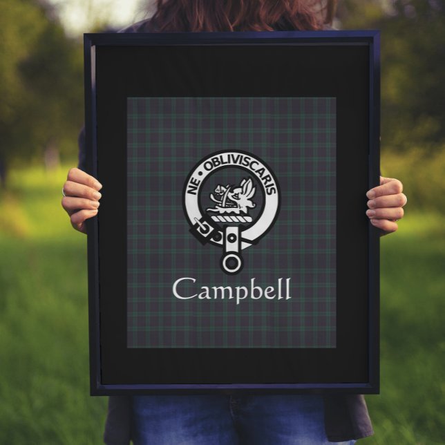 Scottish Campbell Crest Badge & Tartan Poster (Creator Uploaded)