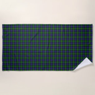 Scottish Campbell Family Tartan Pattern  Beach Towel