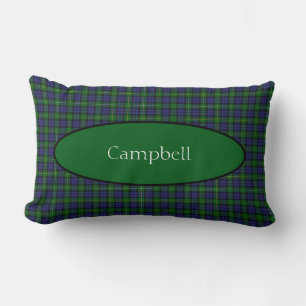 Scottish Campbell Family Tartan Personalized Lumbar Pillow
