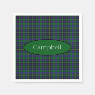 Scottish Campbell Family Tartan Personalized Napkin