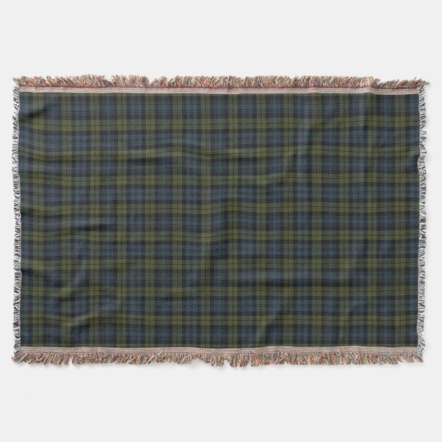 Scottish Campbell Tartan Throw Blanket (Front)