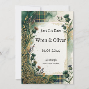 Scottish Canadian Heritage Save the Date Card