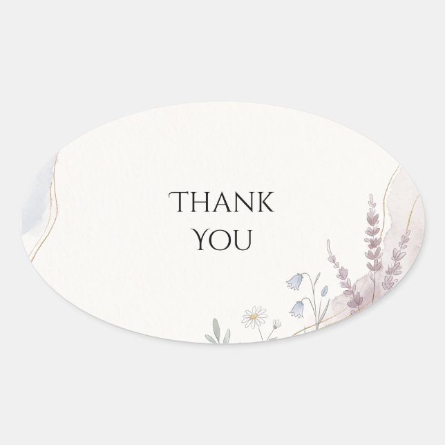 Scottish Canadian Maple Thistle Thank You Sticker (Front)