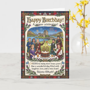 Scottish Castle Birthday Card