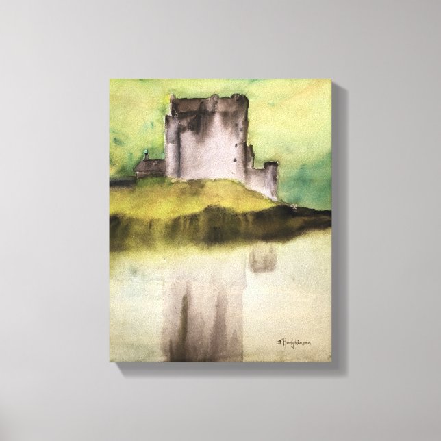 SCOTTISH CASTLES, WATERCOLOR CANVAS PRINT (Front)