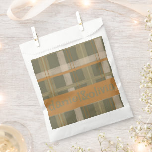 Scottish Celtic Tartan Pattern Wedding Favour Bag