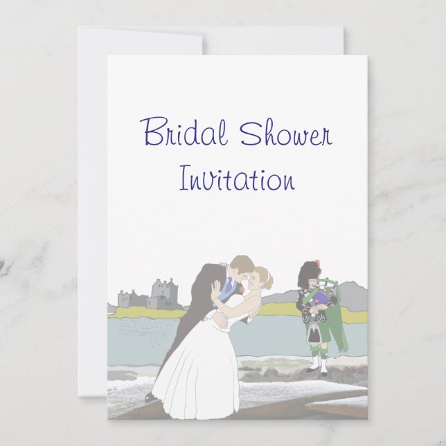 Scottish, Celtic Wedding Theme Bridal Shower Invitation (Front)