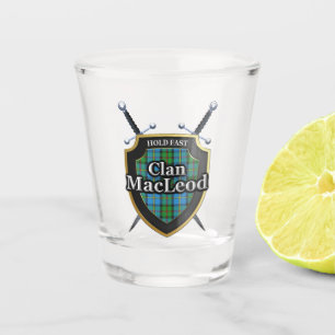 Scottish Cheers Clan MacLeod Harris Tartan Shield Shot Glass