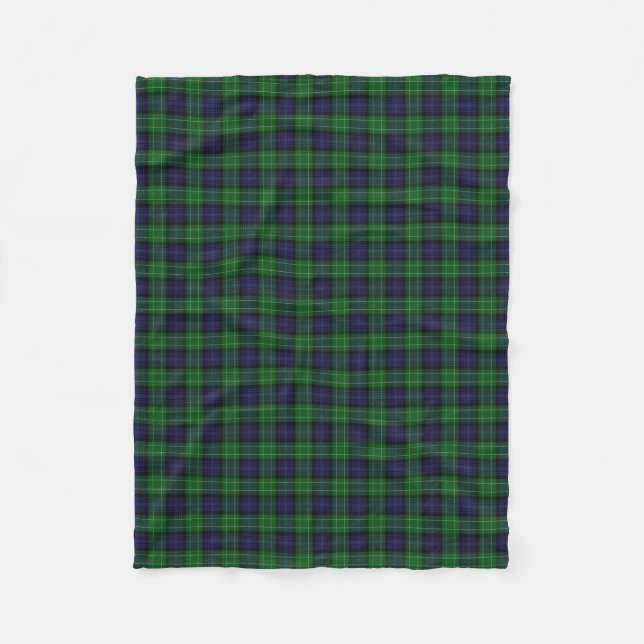 Scottish Clan Abercrombie Classic Tartan Fleece Blanket (Front)