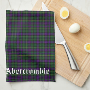 Scottish Clan Abercrombie Crest & Tartan  Kitchen Towel