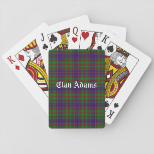 Scottish Clan Adams Tartan Plaid Custom Playing Cards