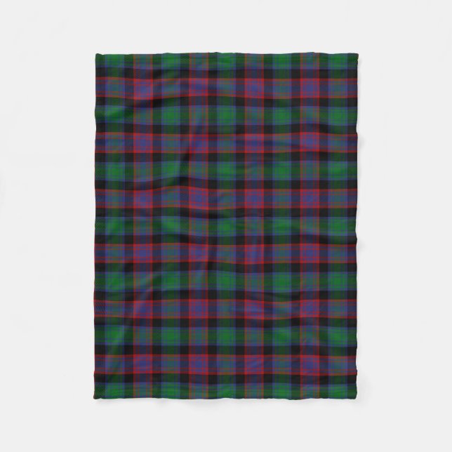 Scottish Clan Alexander Hunting Tartan Plaid Fleece Blanket (Front)