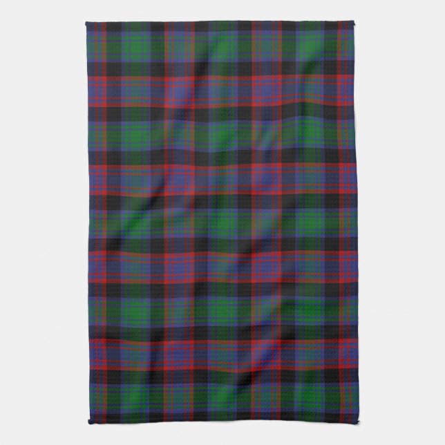 Scottish Clan Alexander Hunting Tartan Plaid Kitchen Towel (Vertical)