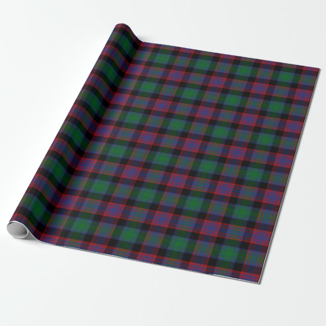 Scottish Clan Alexander Hunting Tartan Plaid Wrapping Paper (Unrolled)