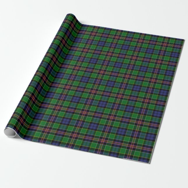 Scottish Clan Allison Tartan Plaid Wrapping Paper (Unrolled)