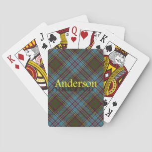 Scottish Clan Anderson Tartan Playing Cards