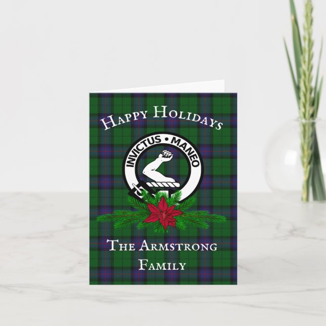Scottish Clan Armstrong Custom Christmas Card (Front)