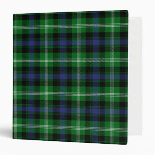 Scottish Clan Baillie of Polkemett Tartan Plaid Binder