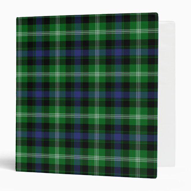 Scottish Clan Baillie of Polkemett Tartan Plaid Binder (Front/Inside)
