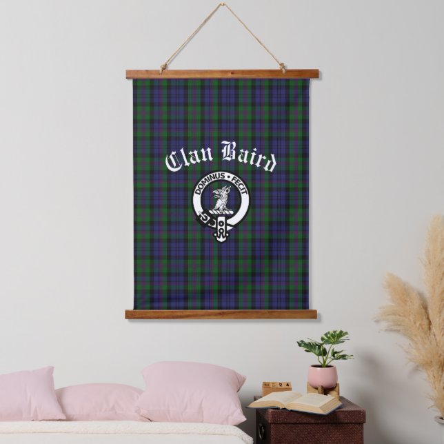 Scottish Clan Baird Crest Tartan  Hanging Tapestry (Bedroom)