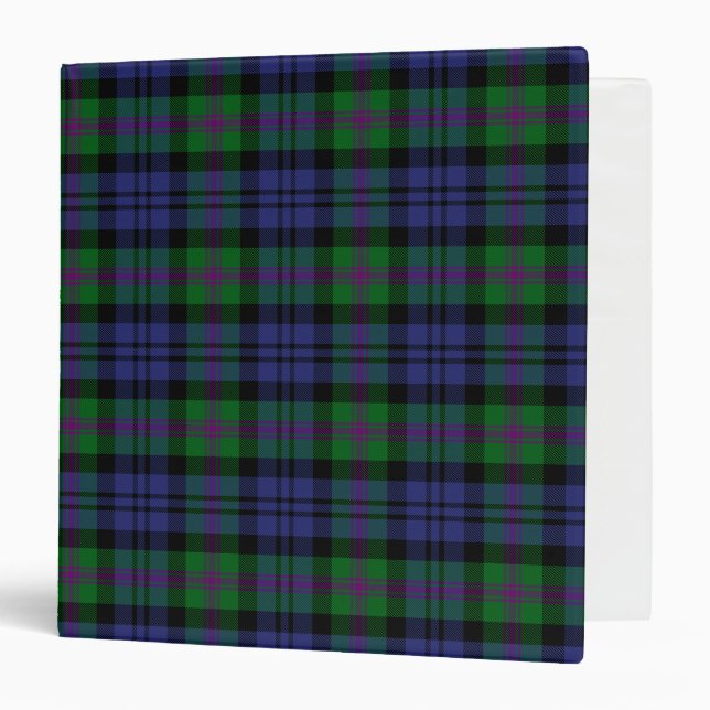 Scottish Clan Baird Tartan Plaid Binder (Front/Inside)