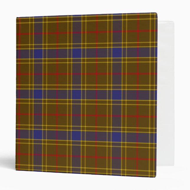 Scottish Clan Balfour Tartan Plaid Binder (Front/Inside)