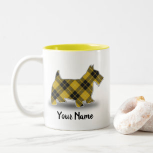 Scottish Clan Barclay Tartan Scottish Terrier Two-Tone Coffee Mug