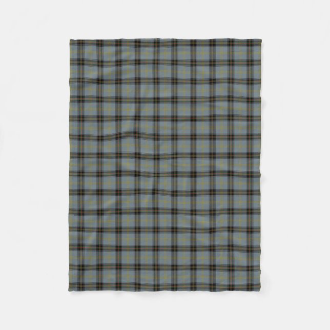 Scottish Clan Bell Classic Tartan Fleece Blanket (Front)