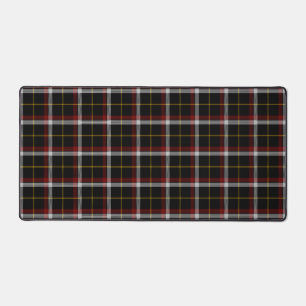 Scottish Clan Black Tartan Plaid Desk Mat