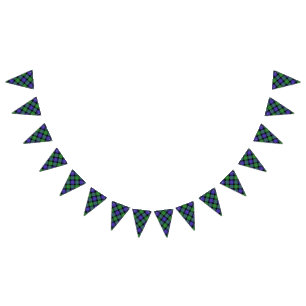 Scottish Clan Blair Tartan Bunting Flags