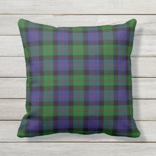 Scottish Clan Blair Tartan Throw Pillow