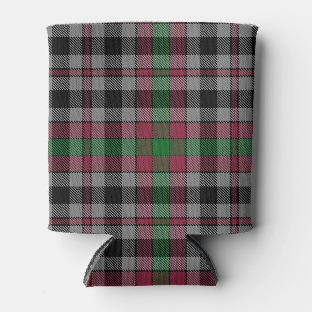 Scottish Clan Borthwick Tartan Plaid Can Cooler (Front)