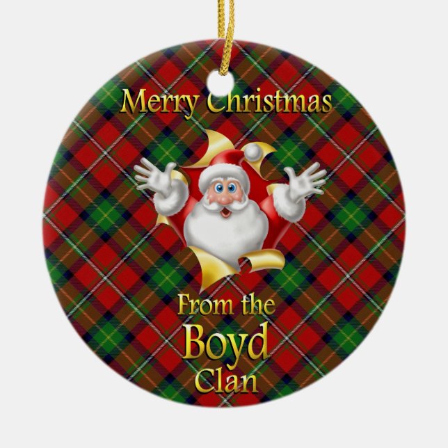 Scottish Clan Boyd Christmas Ornament (Front)