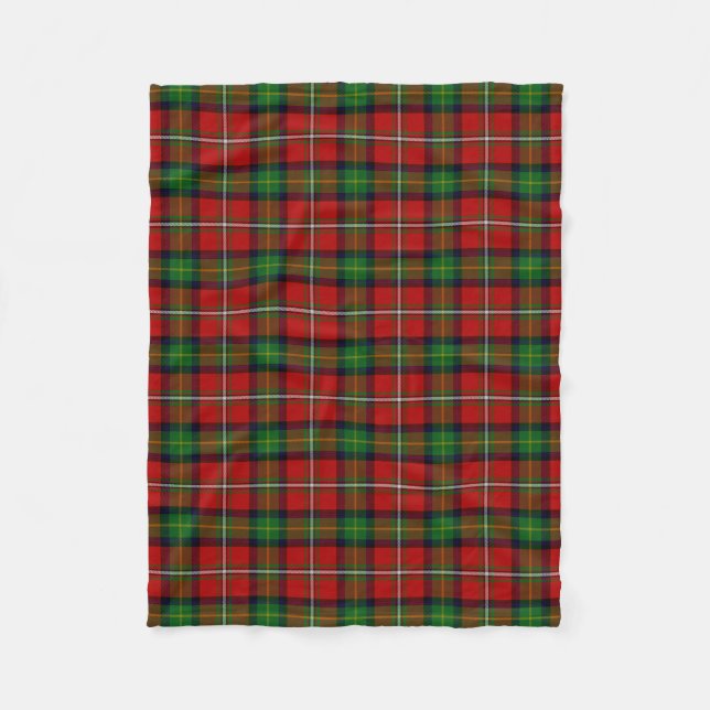 Scottish Clan Boyd Tartan Plaid Fleece Blanket (Front)