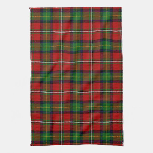 Scottish Clan Boyd Tartan Plaid Kitchen Towel (Vertical)