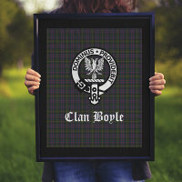 Scottish Clan Boyle Crest Badge & Tartan