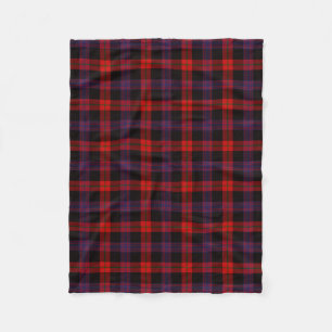 Scottish Clan Brown Tartan Plaid Fleece Blanket