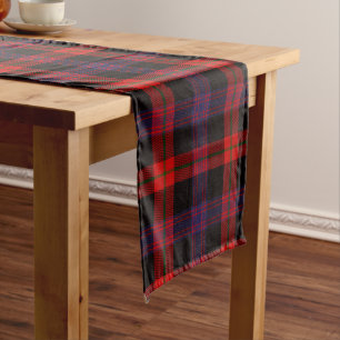 Scottish Clan Brown Tartan Plaid Long Table Runner