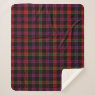 Scottish Clan Brown Tartan Plaid Sherpa Blanket